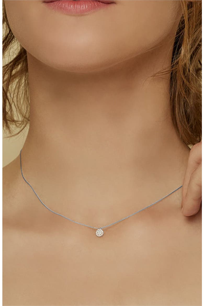 Sterling Silver 18k Gold Plated Blake Circle Necklace Minimal Dainty, Alternate, color, Silver