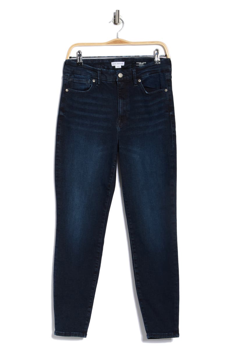 Good American Good Legs Straight Leg Crop Jeans, Alternate, color, Indigo688