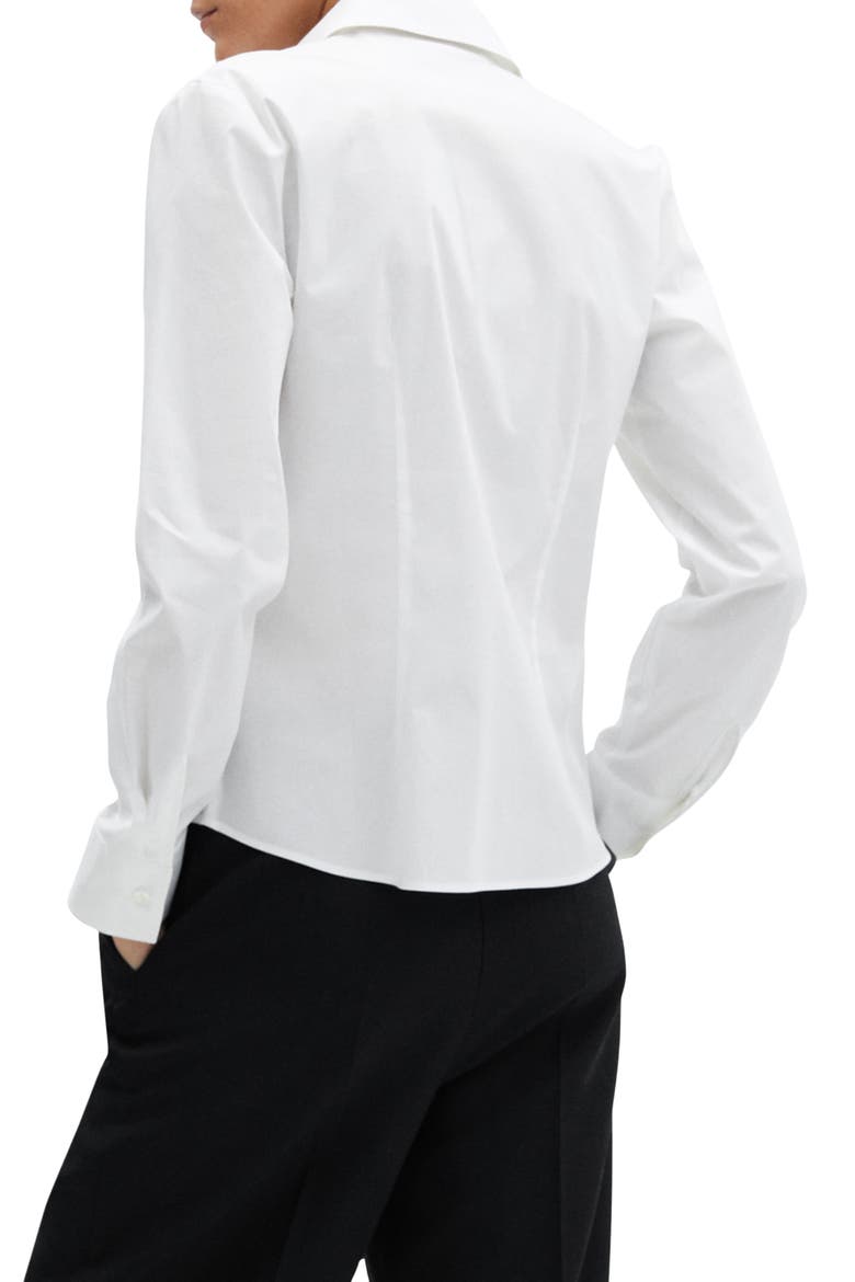 Cotton Button-Up Shirt, Alternate, color, WHITE