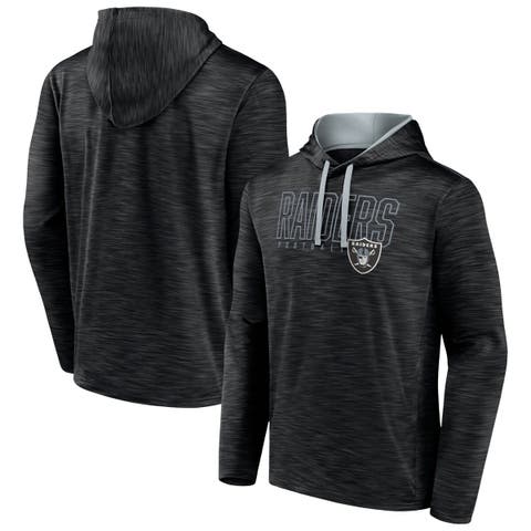Men's Fanatics Branded Heather Black Las Vegas Raiders Hook and Ladder Pullover Hoodie