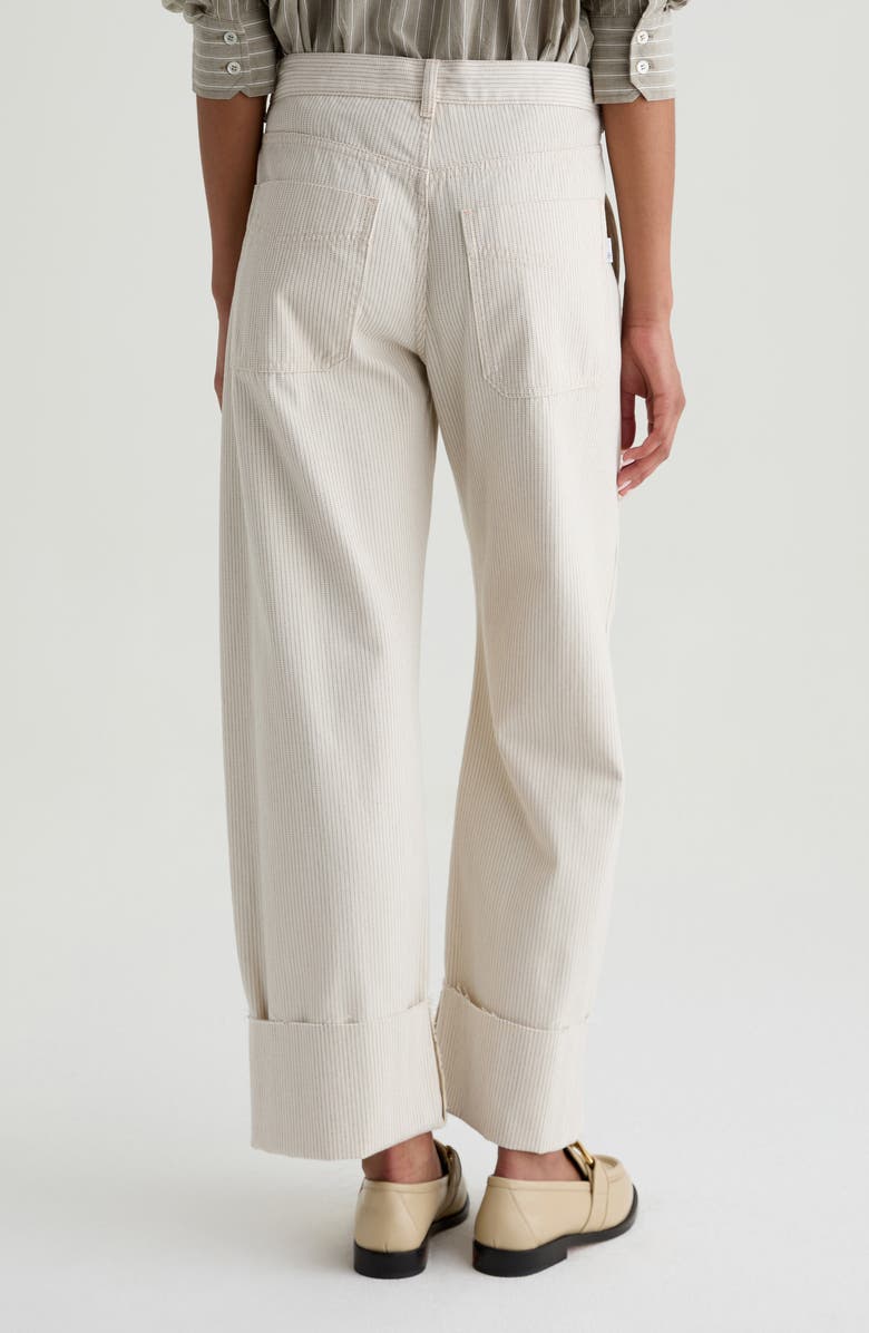 AG Mercer High Waist Cuffed Barrel Leg Pants, Alternate, color, Blush Canvas