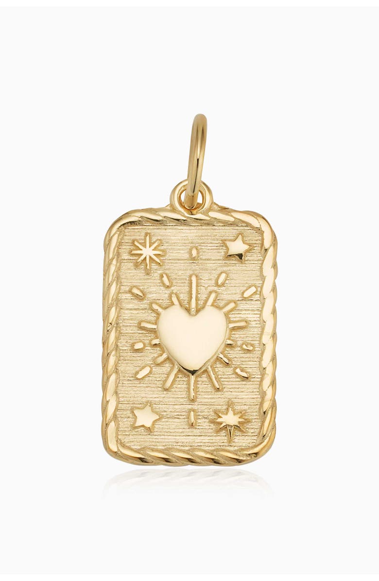 Oradina 14K Yellow Gold It's Love Pendant Charm, Main, color, Yellow Gold