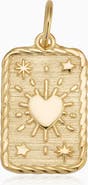 Oradina 14K Yellow Gold It's Love Pendant Charm