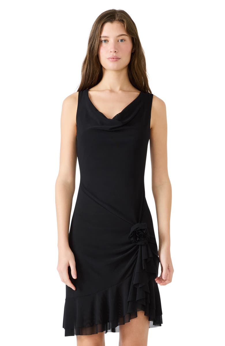 Steve Madden Wallis Sleeveless Ruffle Hem Mini Dress, Alternate, color, 