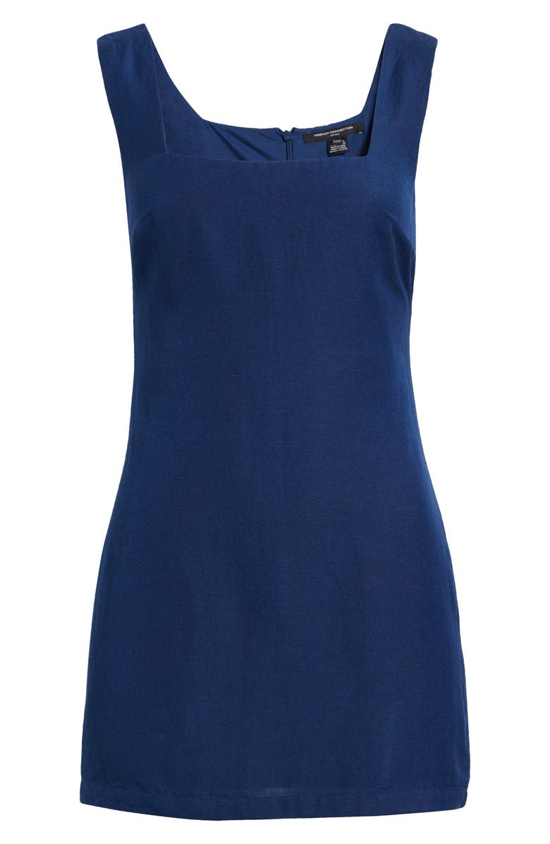 French Connection Birdie Square Neck Minidress, Alternate, color, Midnight Blue
