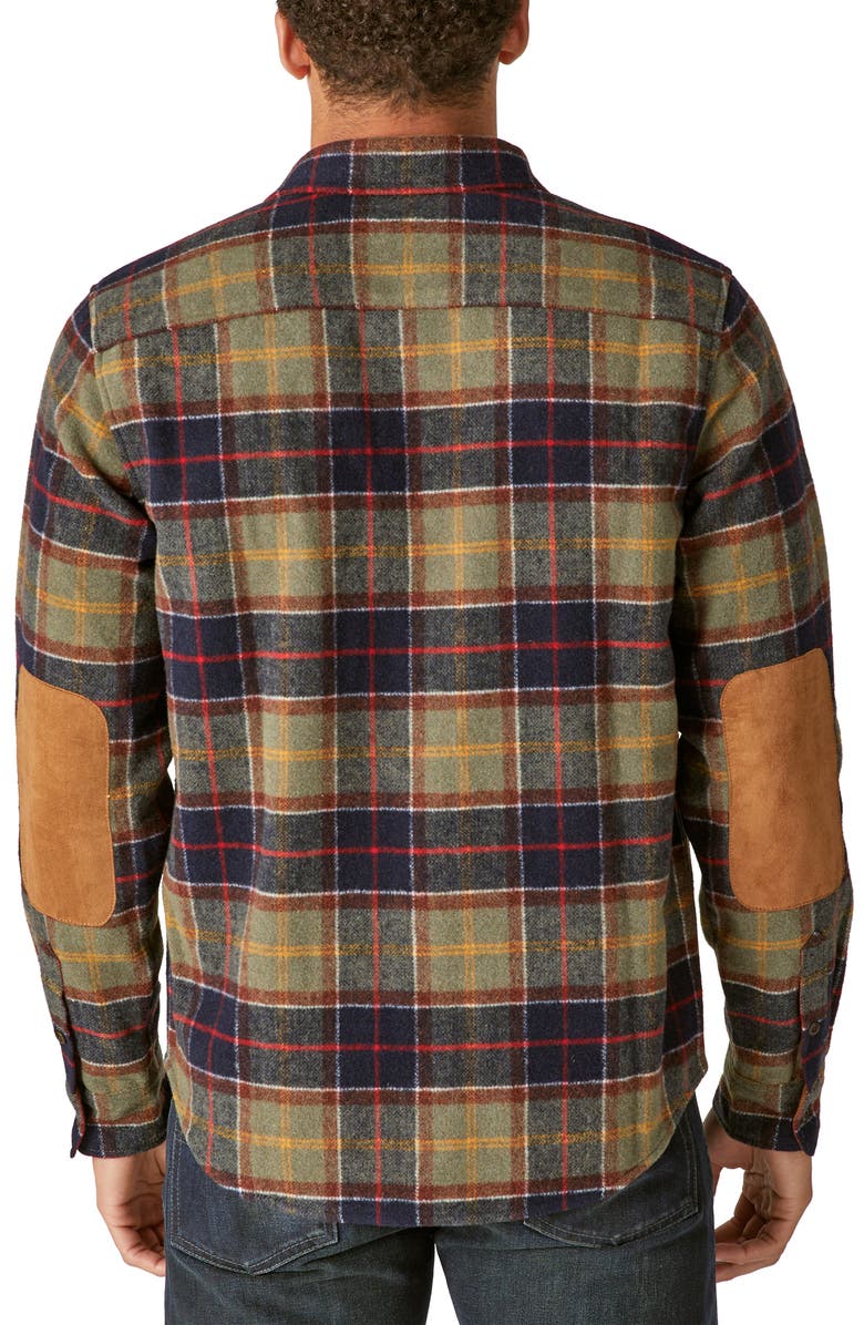 Lucky Brand Plaid Workwear Wool Blend Overshirt, Alternate, color, 