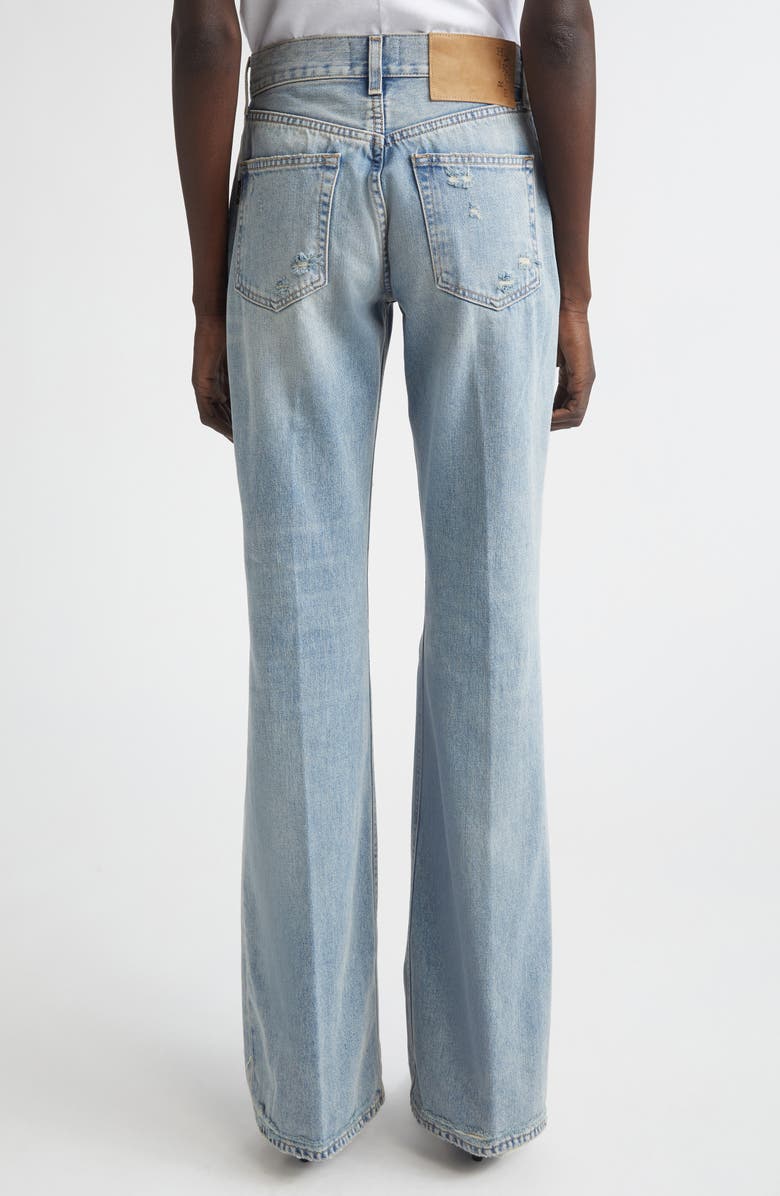 Haikure Flora Distressed High Waist Flared Jeans, Alternate, color, Broken Celestial