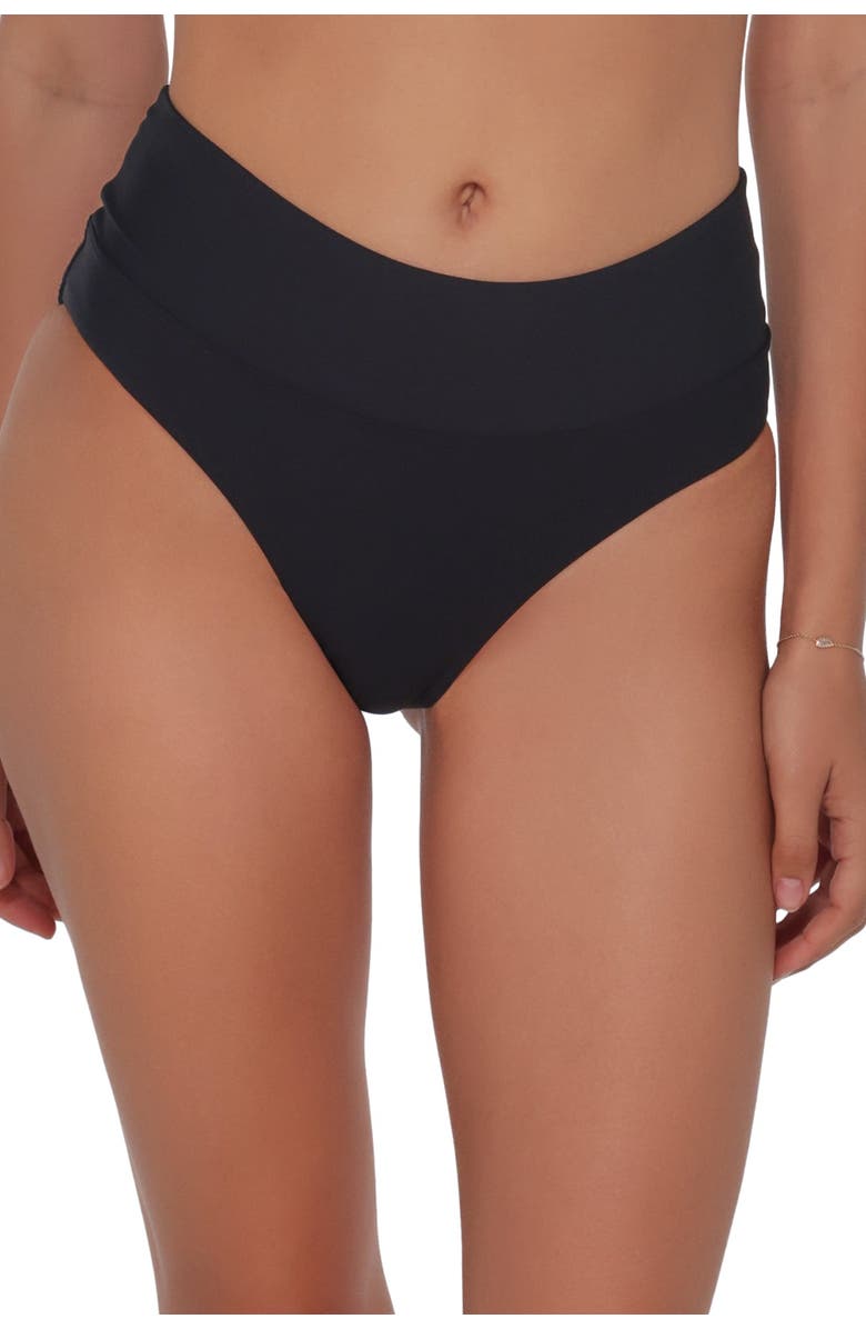 Swim Systems Laura Fold Over Bikini Swim Bottoms, Alternate, color, Black