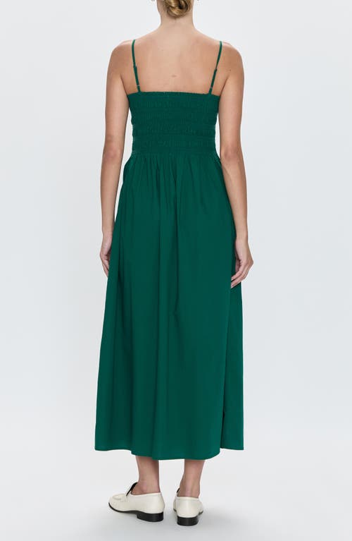Pistola Bianca Shirred Bodice Dress In Emerald Green In Emerald
