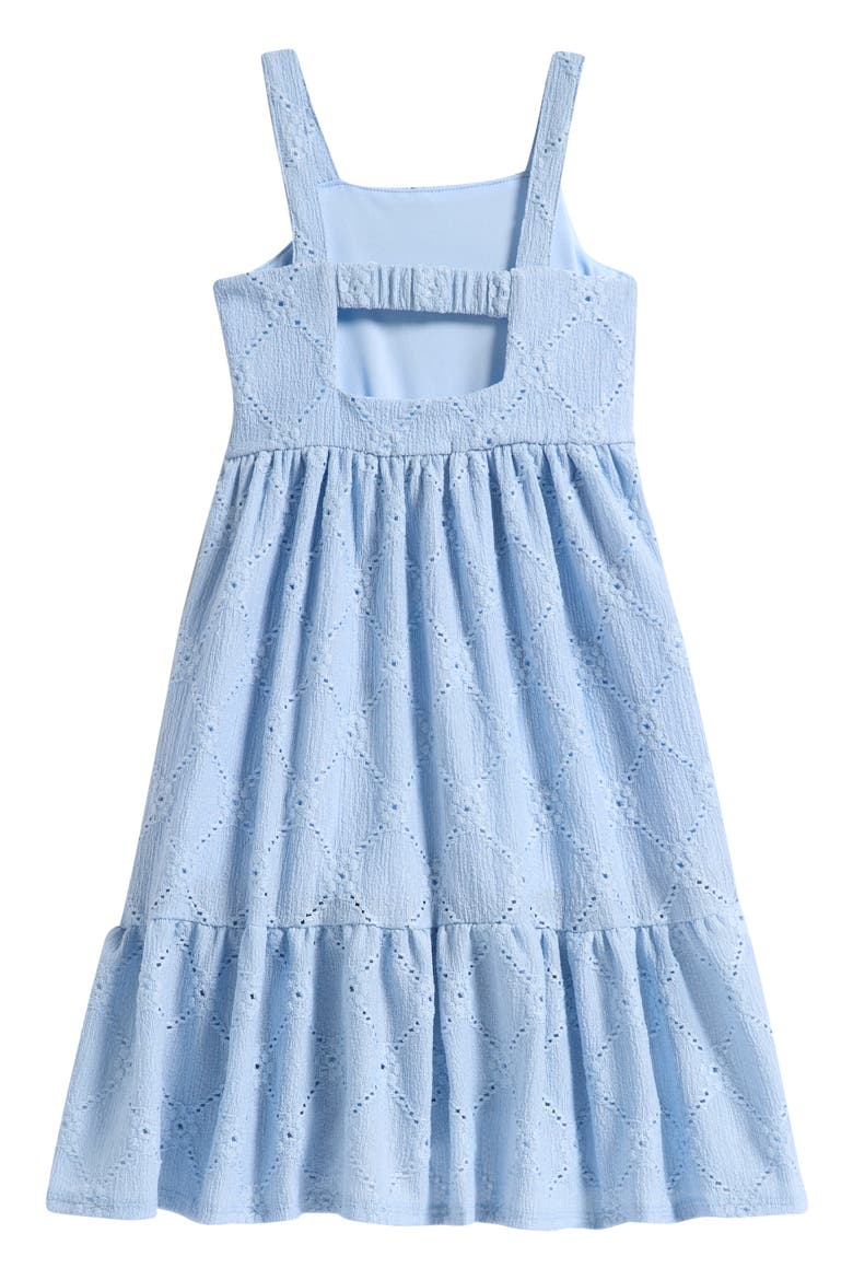 Kids' Eyelet Knit Maxi Dress, Alternate, color, BLUE