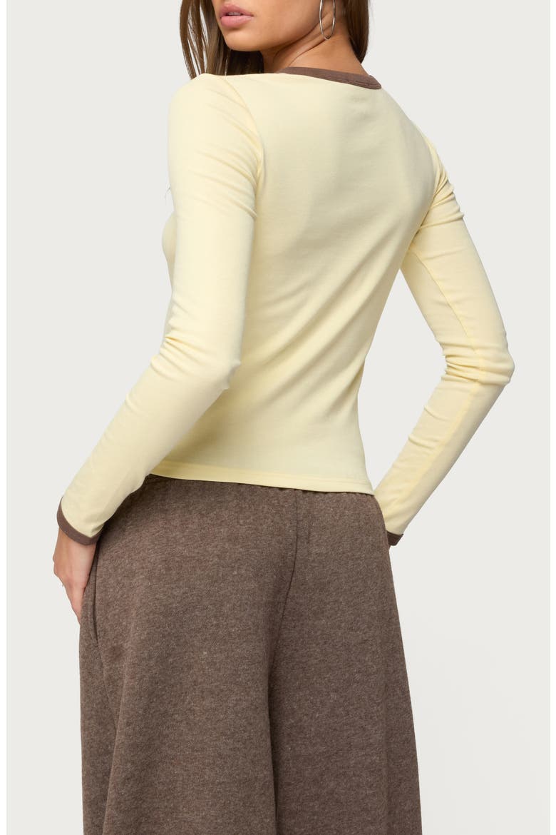 Zander Long Sleeve Crop T-Shirt, Alternate, color, YELLOW