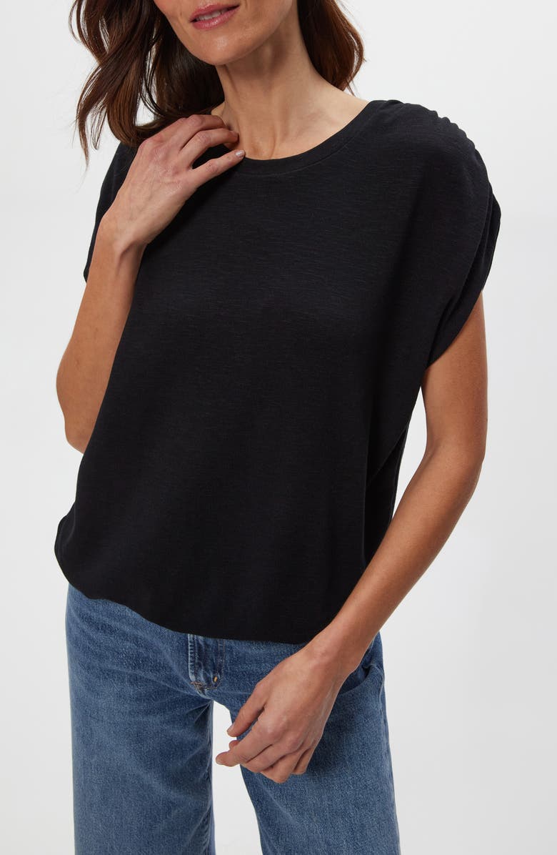 Michael Stars Sharron Cap Sleeve T-Shirt, Alternate, color, Black