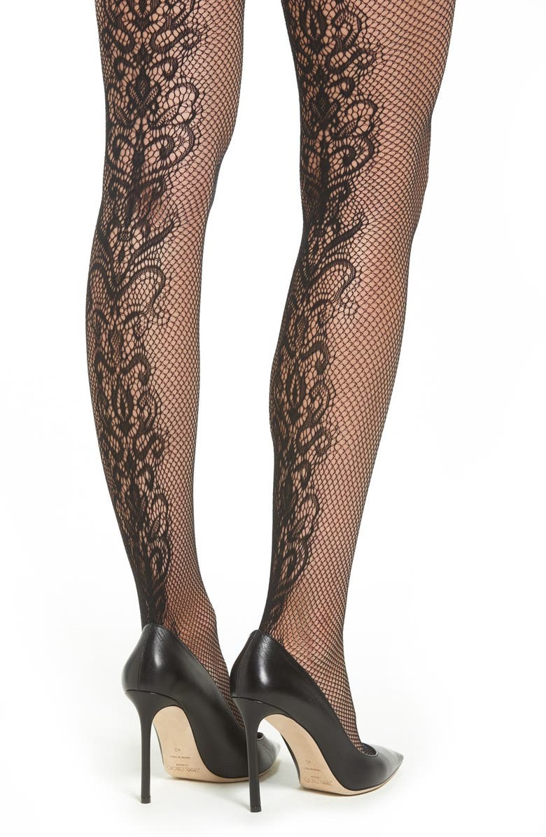 Via Spiga Salt Swept Fishnet Tights, Alternate, color, 