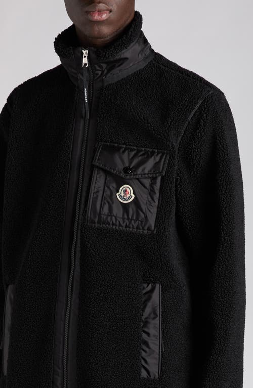 Moncler Teddy Zip-up Sweatshirt With Pocket In Multi