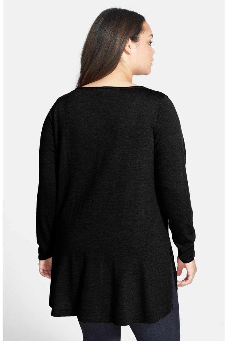 Ballet Neck Tunic, Alternate, color, BLACK