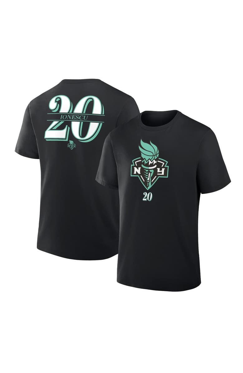 FANATICS Men's Fanatics Sabrina Ionescu Black New York Liberty In The Paint Name & Number T-Shirt, Main, color, Black