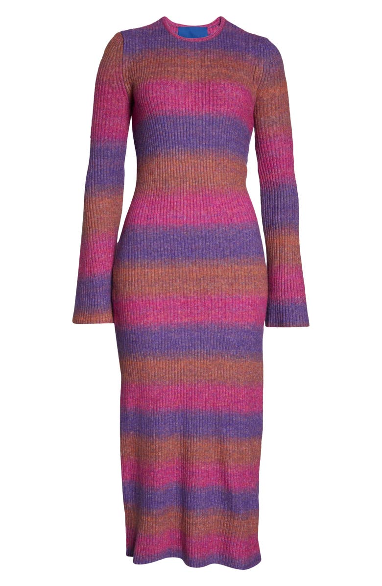 Simon Miller Axon Stripe Long Sleeve Sweater Dress, Alternate, color, 