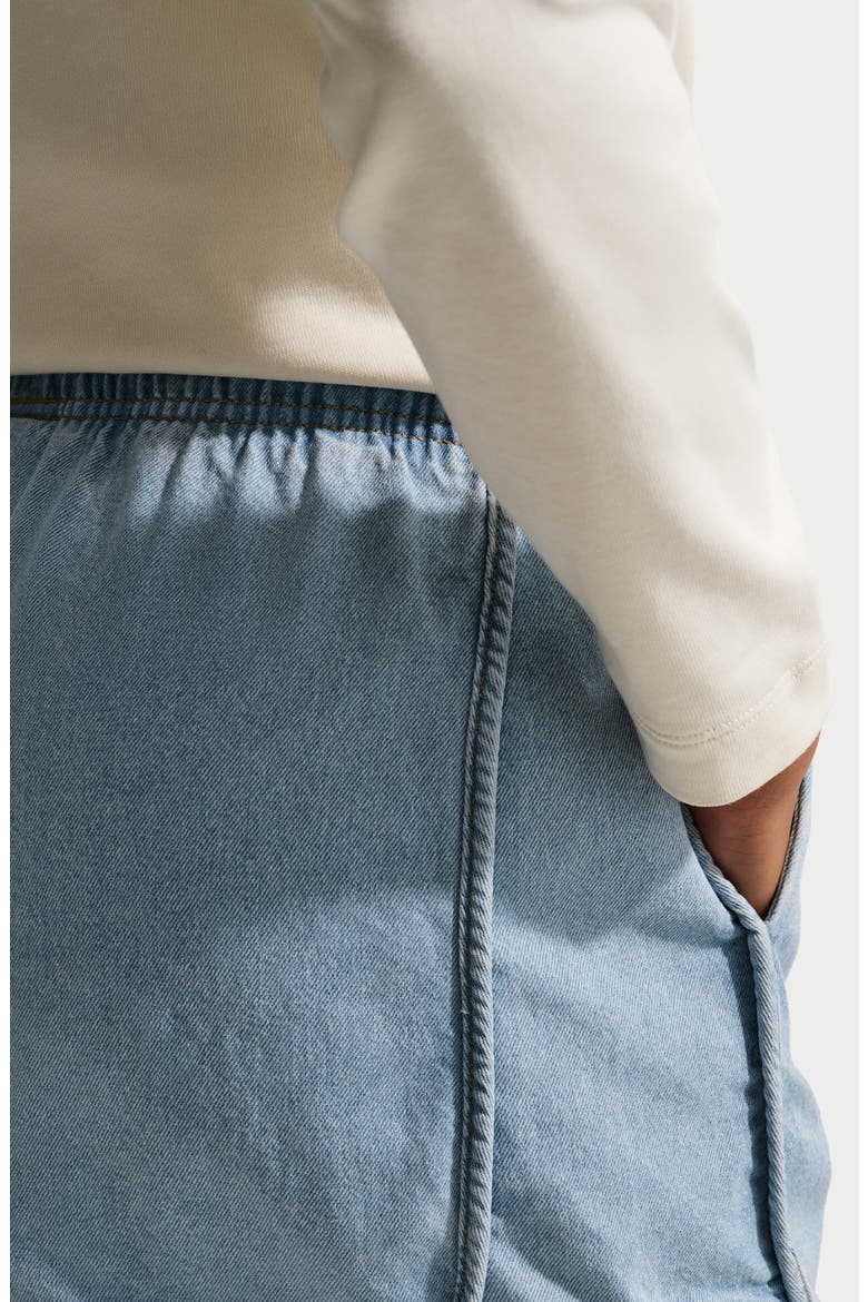 Kids' Two-Tone Denim Skirt, Alternate, color, LIGHT ARMORY BLUE/ WHEAT