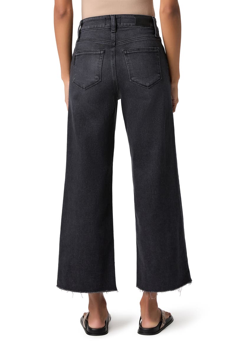 Anessa Twisted Seam High Waist Crop Wide Leg Jeans, Alternate, color, INK BLACK