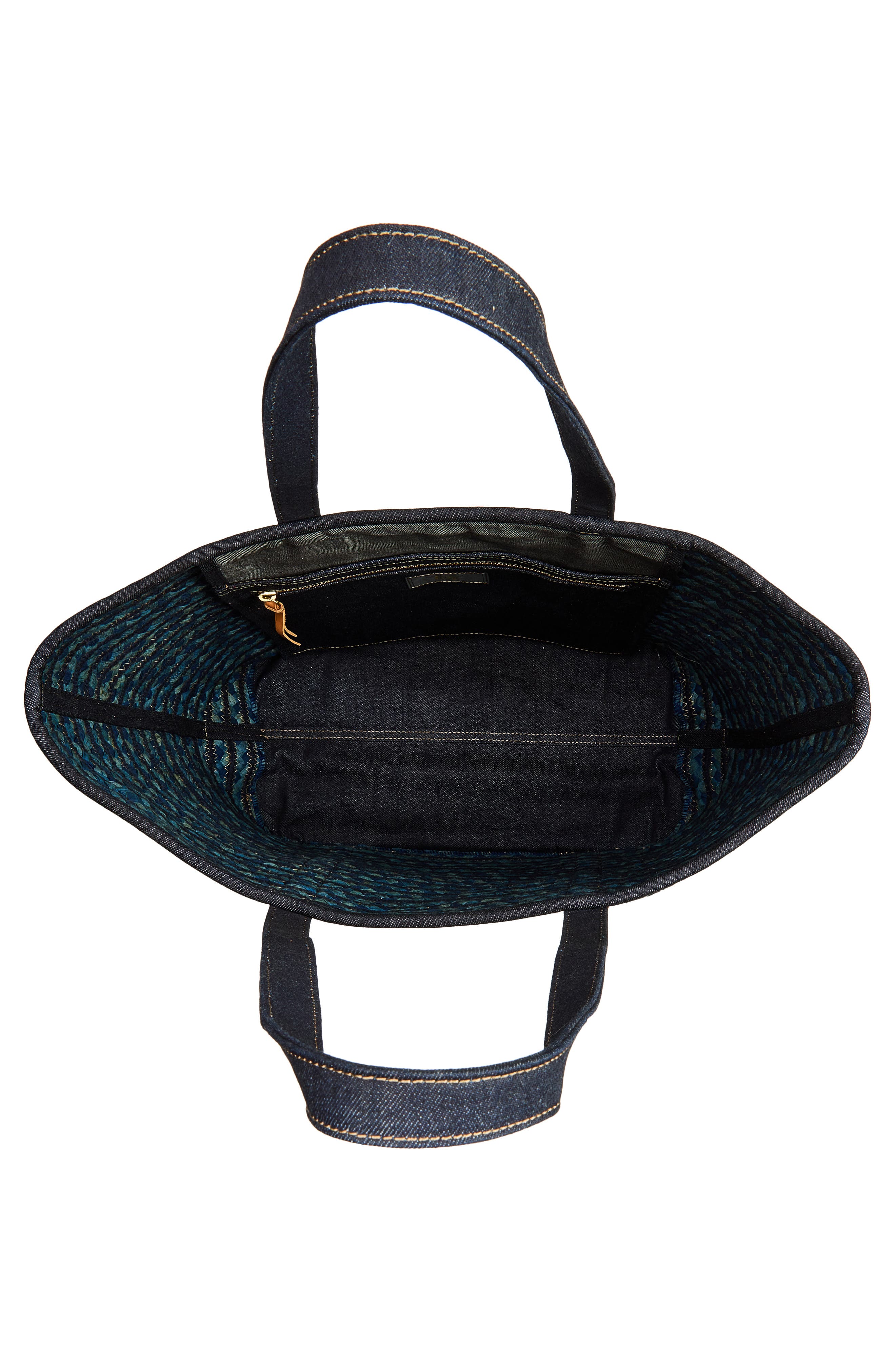 Double RL Banks Braided Cotton Beach Tote, Alternate, color, Navy Multi