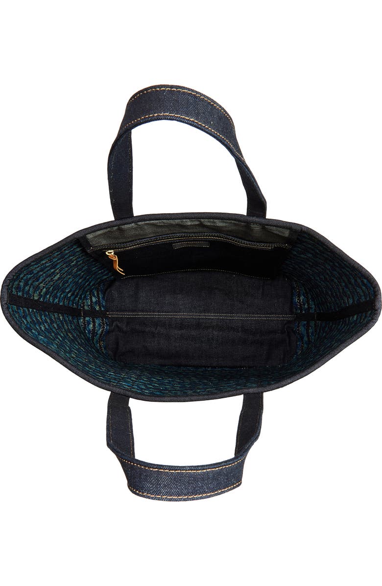Double RL Banks Braided Cotton Beach Tote, Alternate, color, Navy Multi