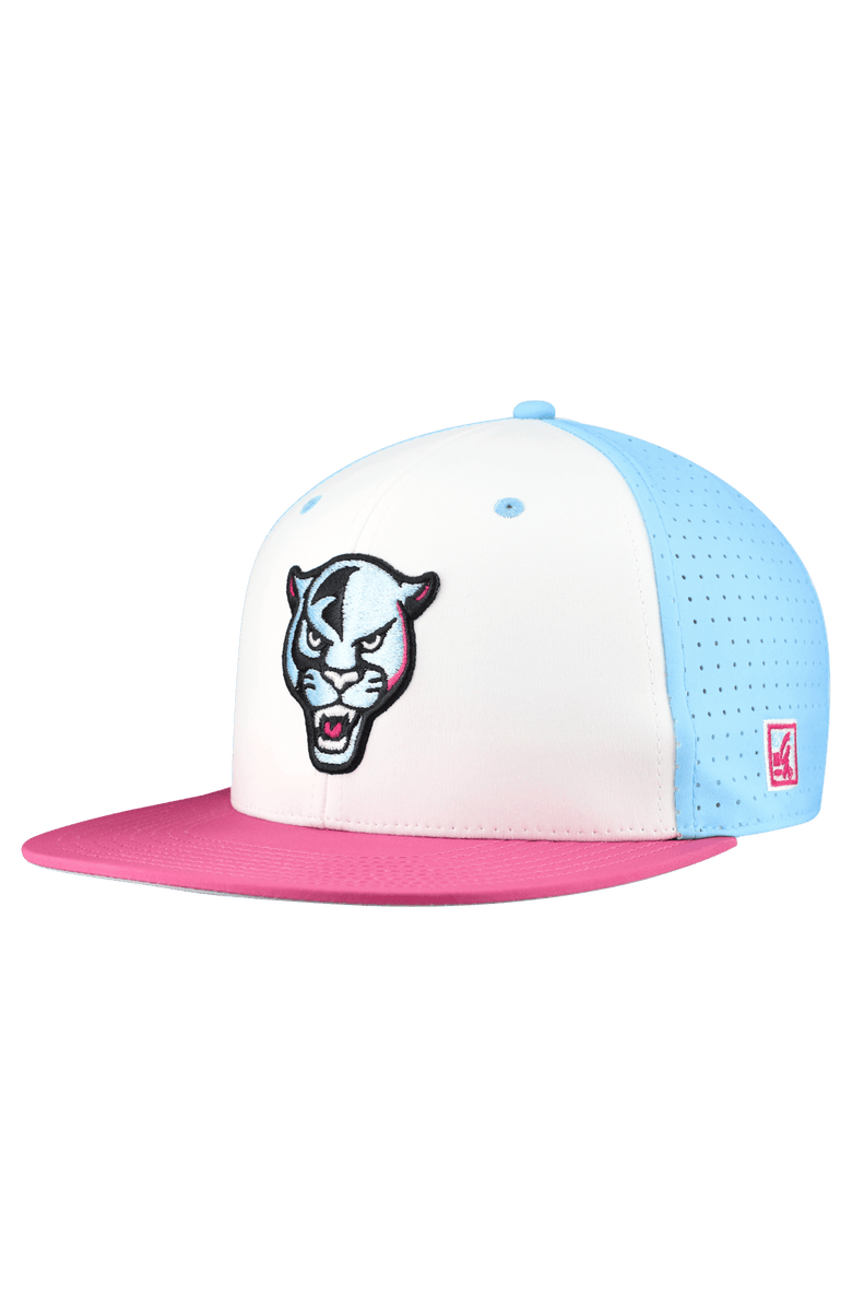 THE GAME Men's The Game White FIU Panthers Pro Crown Fitted Hat, Main, color, White