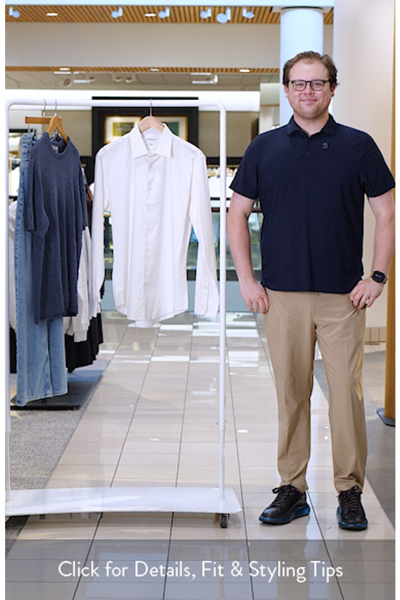 Trim Fit Pinstripe Premium Non-Iron Cotton Dress Shirt video