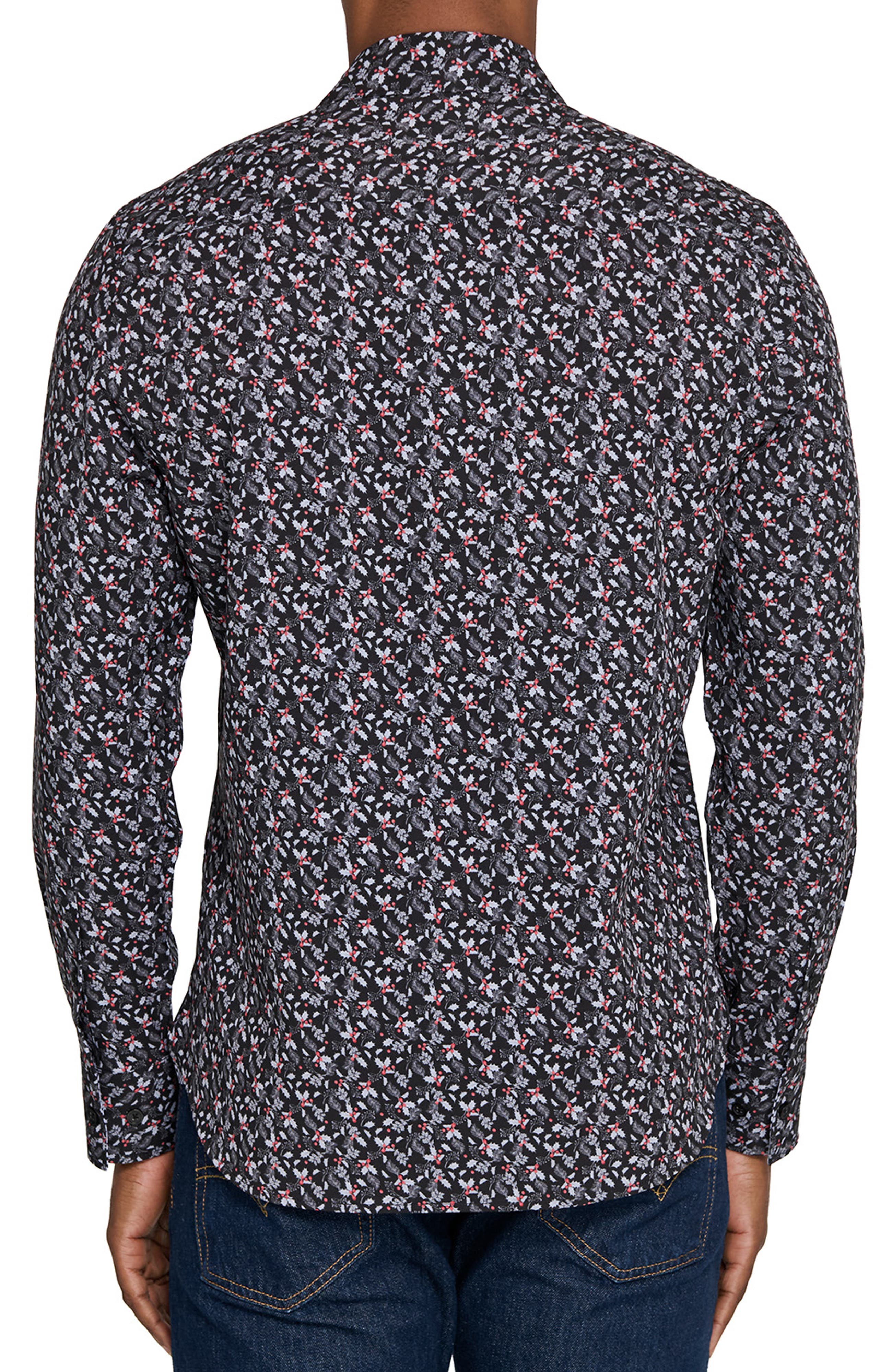Berry Leaves Woven Long Sleeve Basic - image 2