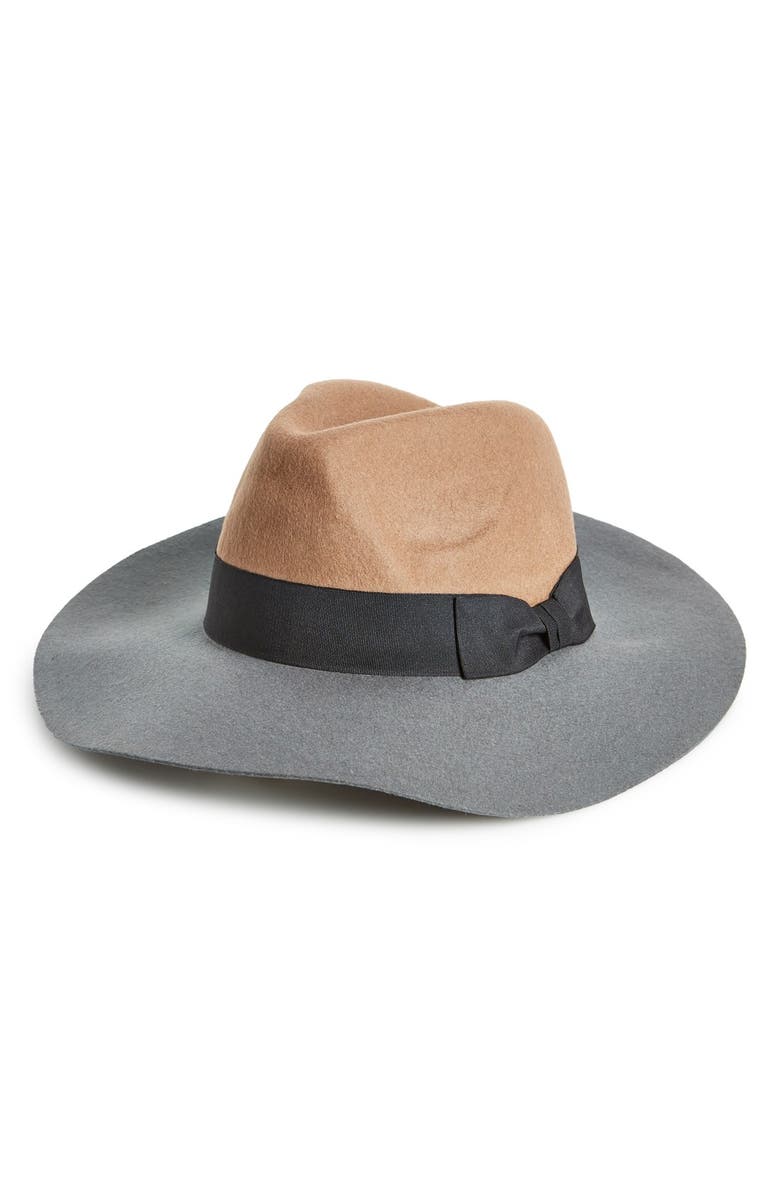 BCBG eneration Colorblock Panama Hat, Main, color, 