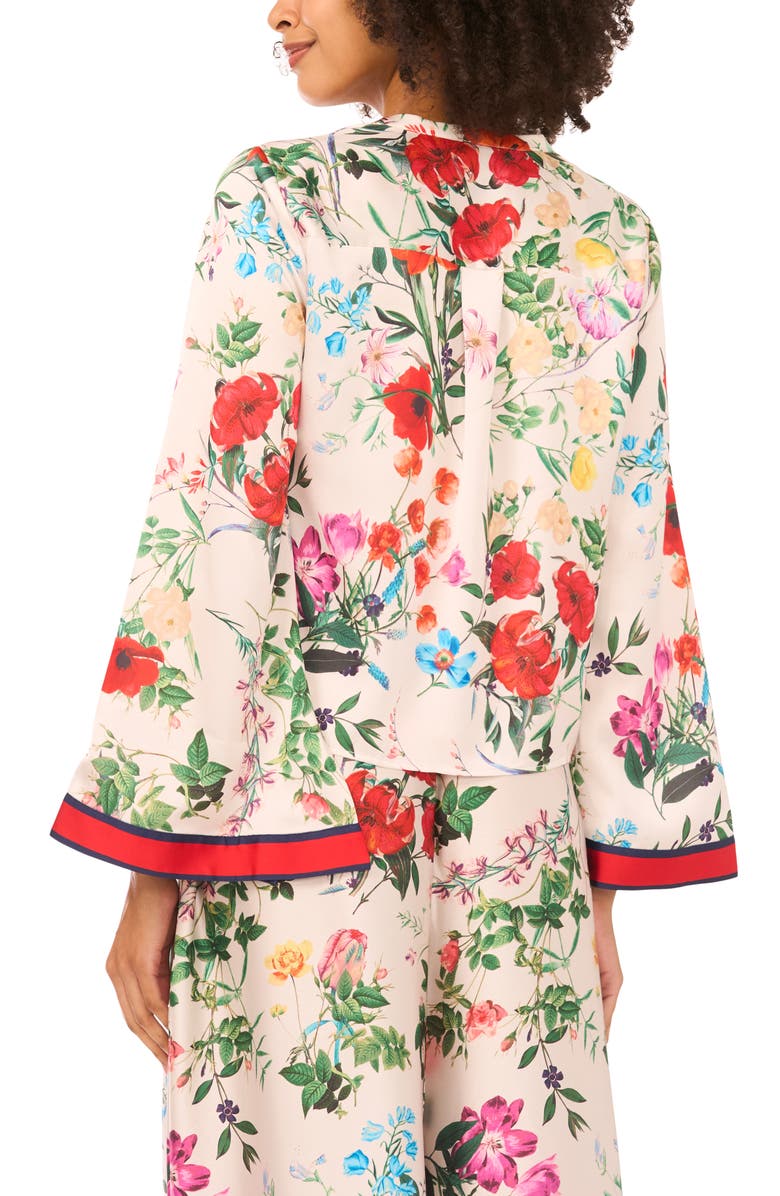 Vince Camuto Tie Front Flare Sleeve Shirt, Alternate, color,