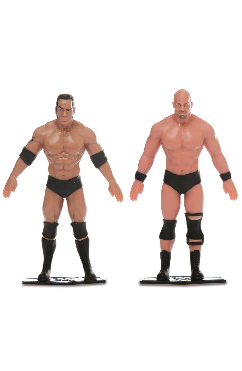 FleXfigs The Rock & Stone Cold Steve Austin 2 Character Pack 3+, Main, color, 