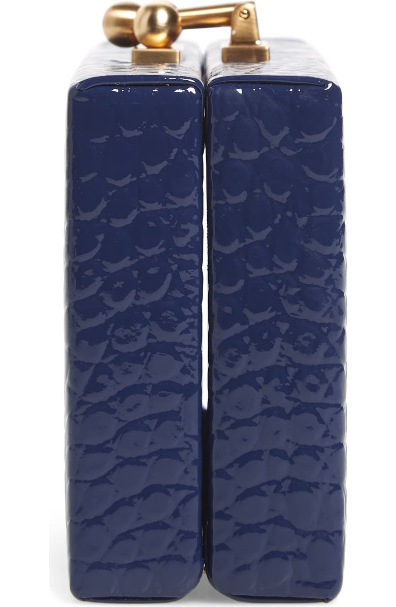 Edie Parker Jean Embossed Leather Box Clutch, Alternate, color,
