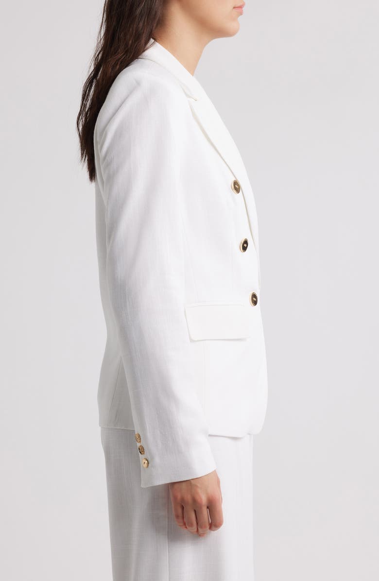 Tahari ASL Double Breasted Blazer, Alternate, color, White