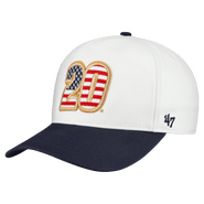 '47 Men's '47 White Christopher Bell Flag Fill Two-Tone Team Adjustable Hitch Hat