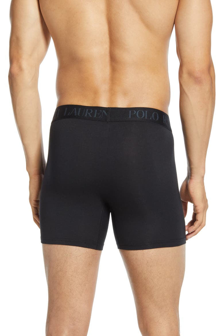 4D 3-Pack Cotton & Modal Boxer Briefs, Alternate, color, BLACK