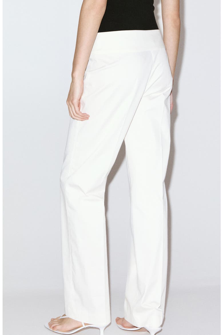 Belted Straight Leg Pants, Alternate, color, WHITE