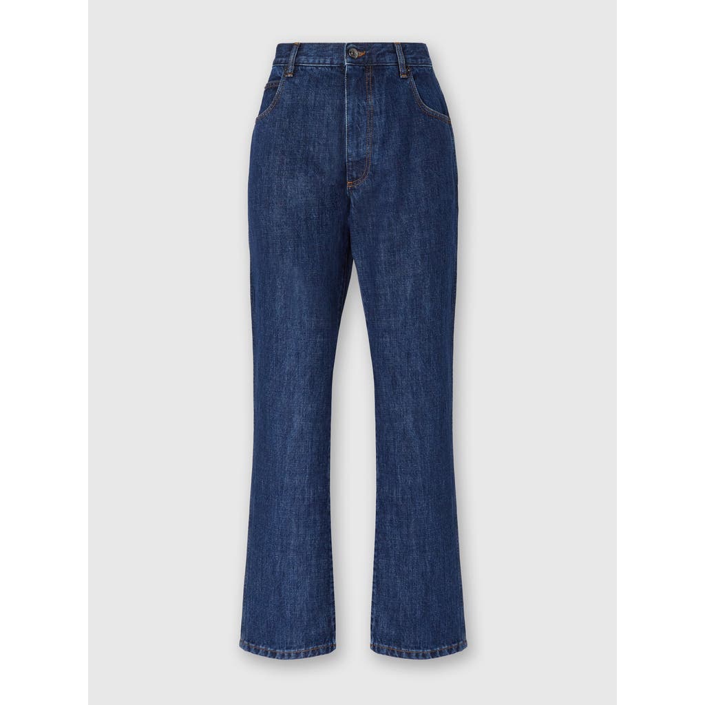 Missoni Five-pocket Cotton Bootcut Jeans In Blue