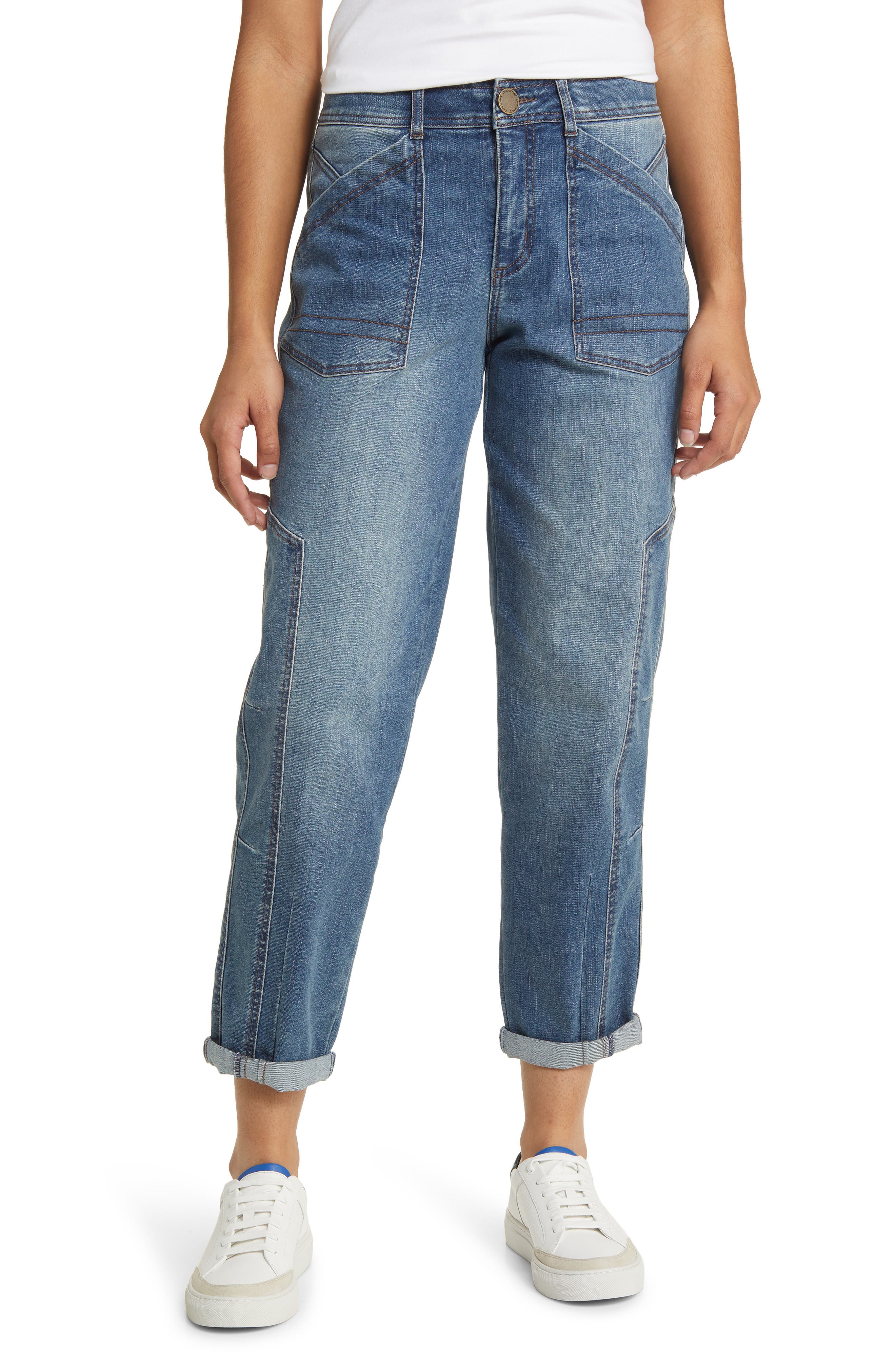 Wit & Wisdom 'Ab'Solution Paneled High Waist Ankle Straight Leg Jeans