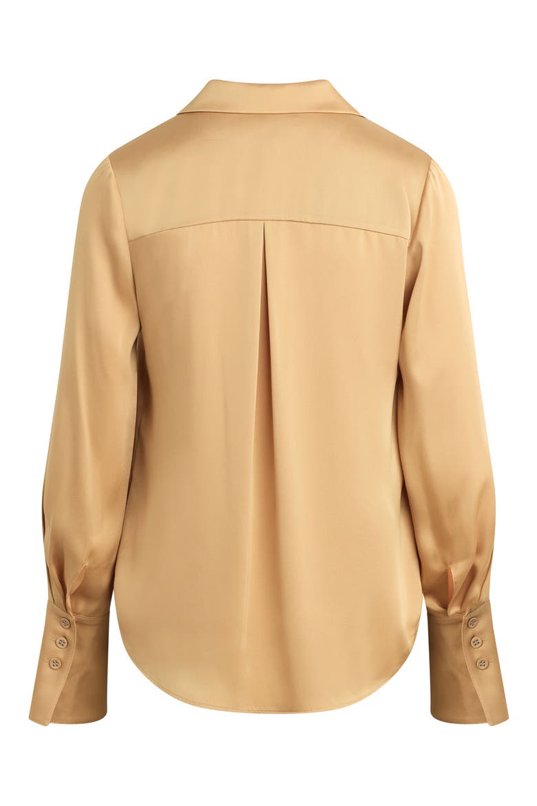 The Lily Button-Up Shirt, Alternate, color, PALOMINO GOLD