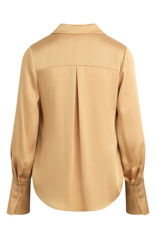 Favorite Daughter The Lily Button-up Shirt In Gold