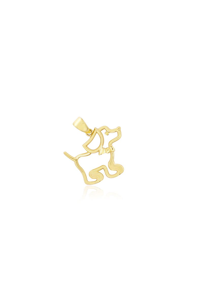 The Lovery Fine Jewelry Mini Gold Puppy Charm, Main, color,