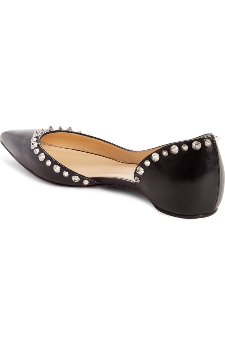 Christian Louboutin Irishell Studded Half d'Orsay Flat, Alternate, color,