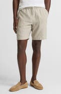 Vince Ballstone Stripe Hemp Drawstring Shorts