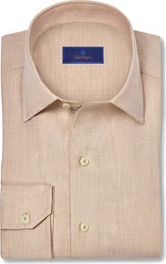 David Donahue Cotton & Cashmere Solid Sport Shirt