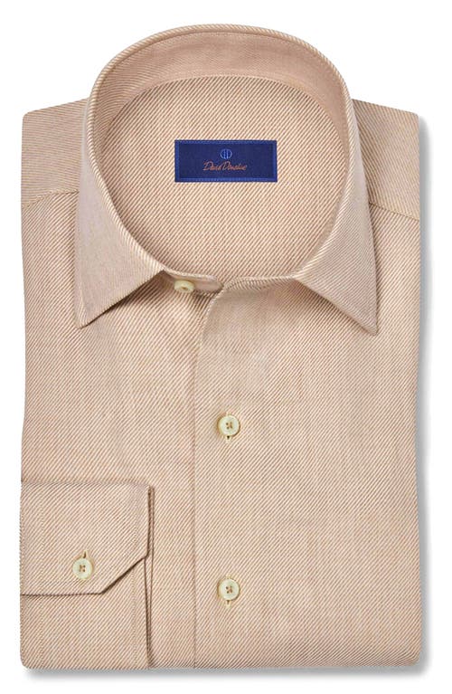 David Donahue Solid Sport Shirt In Neutral