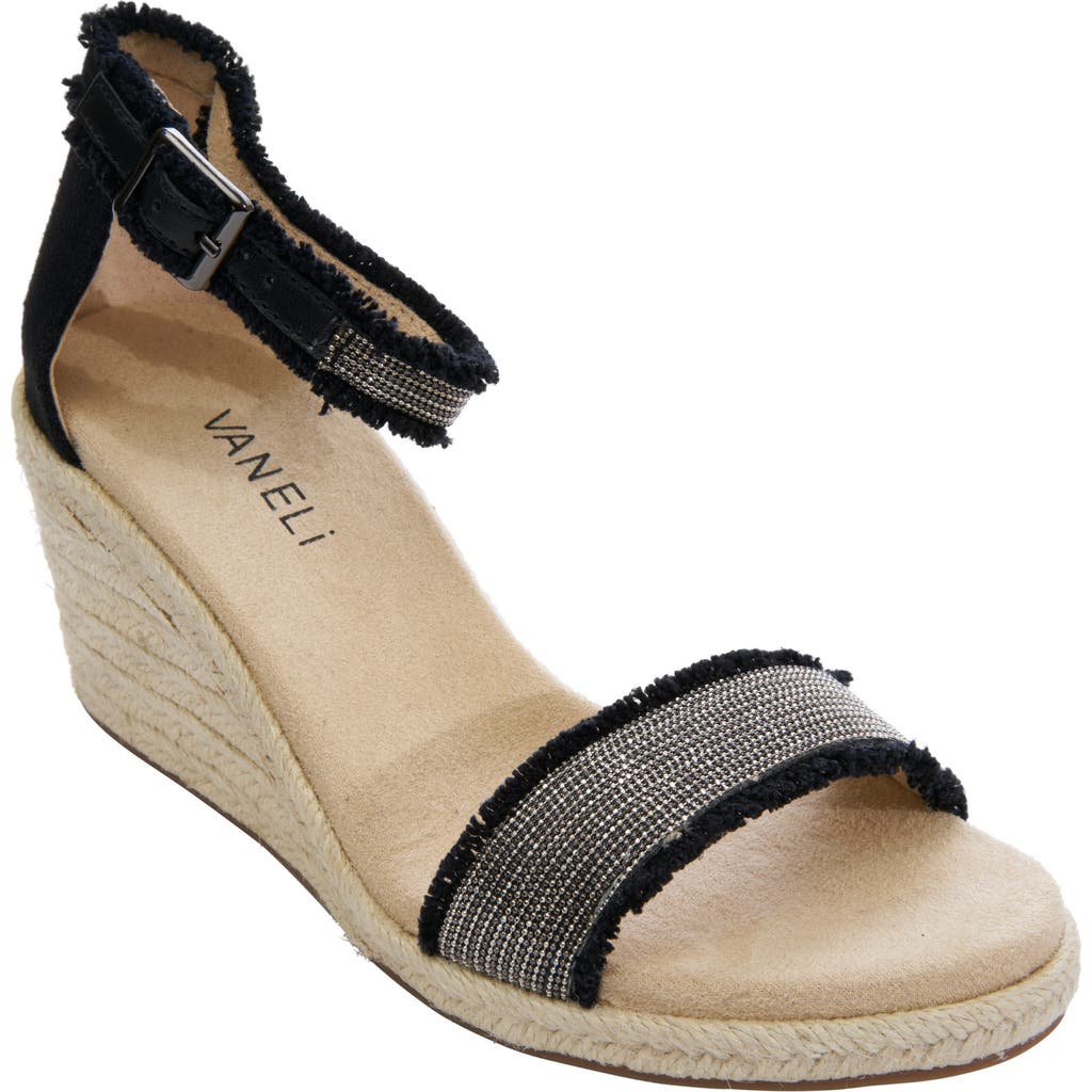 Vaneli Layry Wedge Sandal In Black
