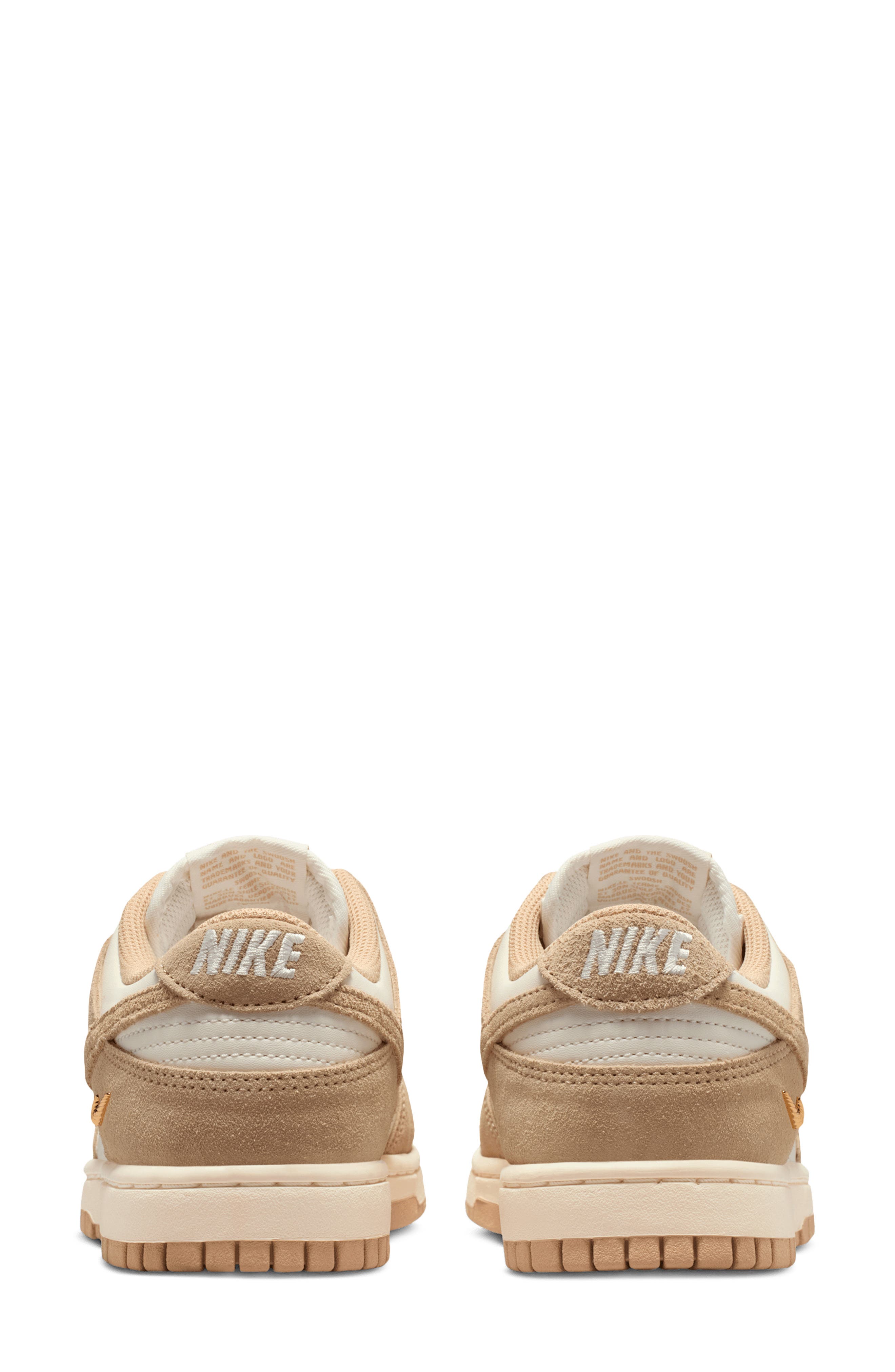 Nike Dunk Low Basketball Sneaker, Alternate, color, Sail/ White/ Gold/ Linen