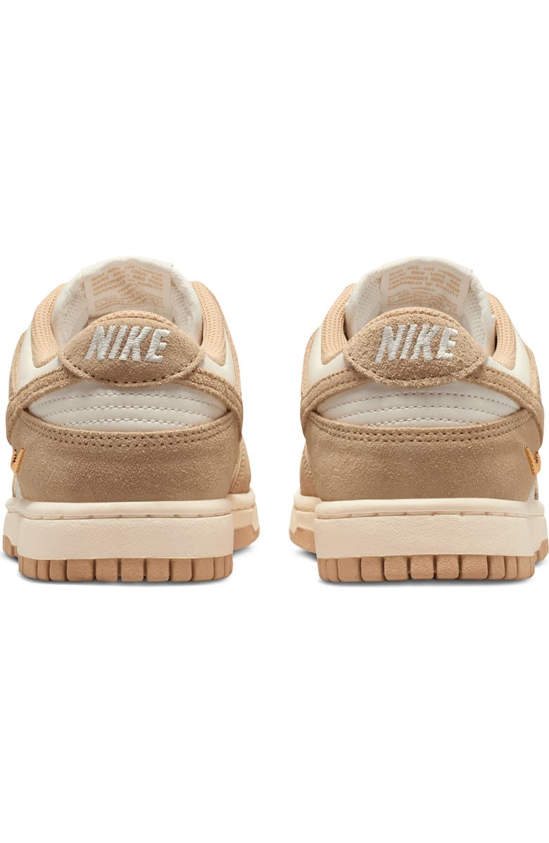 Nike Dunk Low Basketball Sneaker, Alternate, color, Sail/ White/ Gold/ Linen
