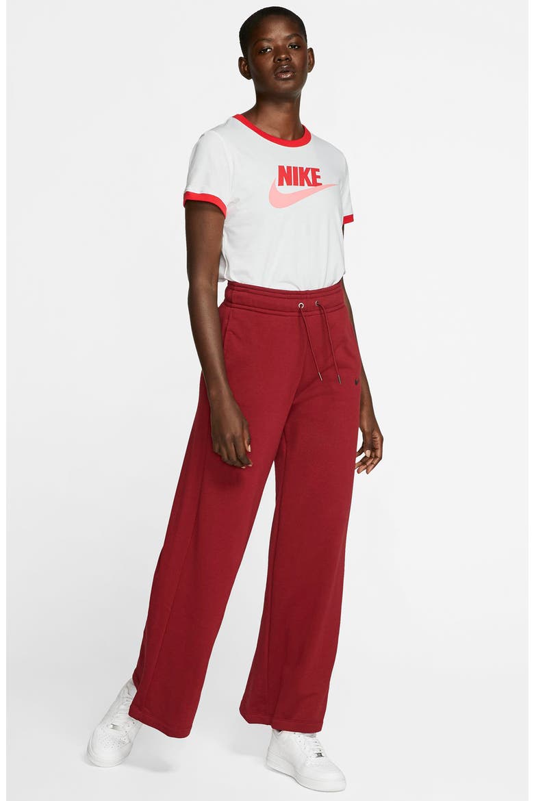 Futura Logo Cotton Ringer Tee, Alternate, color, WHITE/ UNIVERSITY RED/ PINK