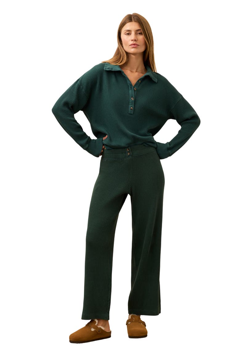 Après Organic Cotton Waffle Pants, Alternate, color, SEAMOSS
